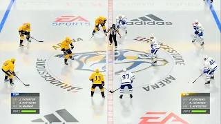 NHL 21 Gameplay Nashville Predators vs Toronto Maple Leafs
