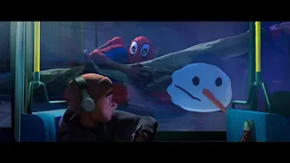 Spider-Man into the spider-verse escape from cemetery scene