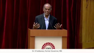 Dr D Subbarao in conversation with P. Chidambaram at IIM Bangalore