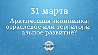 Панельная дискуссия: «Арктическая экономика: отраслевое или территориальное развитие?»