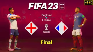 FIFA 23 - ENGLAND vs. FRANCE - FIFA World Cup Final - Bellingham vs. Mbappé - PS5™ [4K]
