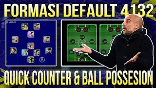 INILAH 3 FORMASI DEFAULT TERBAIK 4132 UNTUK SERANGAN BALIK CEPAT & BALL POSSESION EFOOTBALL  MOBILE