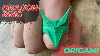 Easy Dragon Ring Origami: Unleash the Mythical Magic on Your Fingers! How to Make Paper Dragon Ring!