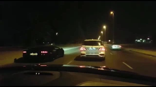 ML63 AMG destroys Lamborghini Aventador on road 🔝