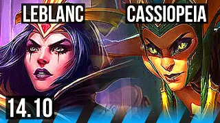 LEBLANC vs CASSIOPEIA (MID) | Rank 2 LeBlanc, 5/2/7, Rank 12 | EUW Challenger | 14.10