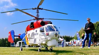 FASCINATING !!! KAMOV KA-32 RUSSIAN TRANSPORT RC SCALE MODEL ELECTRIC HELICOPTER / FLIGHT DEMO
