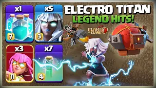 TH15 Super Archer Blimp Electro Titan Strategy! Legend League Attack 2023! Th15 electro Titan Attack