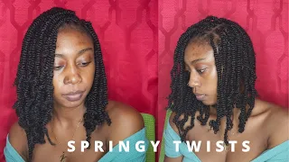 Easy Spring twist Tutorial  I Outre X-pression Twisted Up Springy Afro Twist using 1 Pack of Hair I