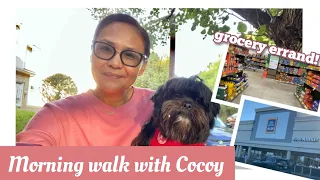 WEEKEND DUTIES | Morning walk with Cocoy, Driving and Grocery errand (part 1) | ItsMarieDizon