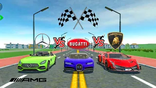 Car Simulator 2 | Bugatti VS Mercedes VS Lamborghini | Chiron VS AMG GT VS Veneno | Race & Top Speed