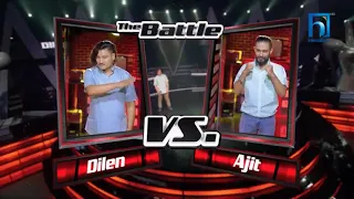 Dilent Angbo VS Ajit Sunar "Mero Kalpanama..." Team Rajesh Battle Round || Voice Of Nepal Season 4.