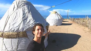 $20 Kyrgyzstan Yurt Hotel 🇰🇬(Camping on the lake)