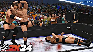 WWE 2K24 - Stone Cold vs. The Rock vs. Trip H - Triple Threat Extreme Rules Match at WrestleMania!