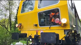 En direct- travaux SNCF au moyen d'une Bourreuse - ligne du Translozérien