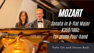 Mozart - Sonata in B-flat Major, K358 - Piano Four Hands