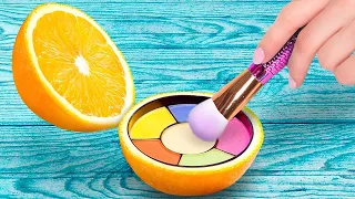 Maquiagem DE VERDADE Dentro de Frutas! | Jeitos Malucos de Esconder Maquiagem