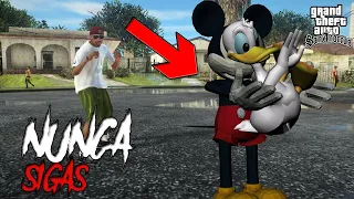 Nunca Sigas A Mickey Mouse En el GTA San Andreas o te ocurrirá esto!!!