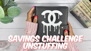 SAVINGS CHALLENGE UNSTUFFING | CASH STUFFING MY  SINKING FUNDS  | CASH STUFFING | A5 BINDER