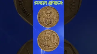 South Africa 50 Cents 2006.#shorts #education #coinnotesz