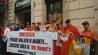 Sospeso perché malato di diabete. Dipendenti McDonald's protestano con un'ora di sciopero