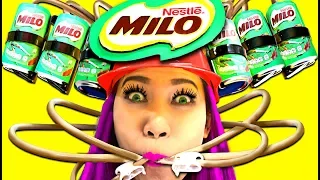 WOW! Milo Chocolate Drinking Helmet! Actually works!【CC Available】