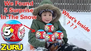 We Found 5 Surprise In The Snow! What's Inside Our Zuru Series 2 Five Surprises?