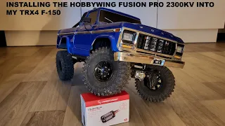 Installing the Hobbywing fusion pro 2300kv into my TRX4 F-150