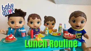Baby Alive Lunch 🍕 Routine baby alive videos