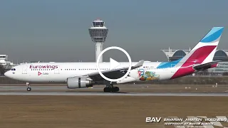 Airbus A330-200 - Eurowings "Cuba Sticker" D-AXGA - landing at Munich Airport