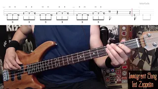 Immigrant Song by Led Zeppelin - Bass Cover with Tabs Play-Along