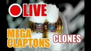 LIVE - MEGA FUSED CLAPTON BUILD AND REVIEW / CLONES VS AUTHENTIC - COIL BUILD TUTORIALS BEGINNERS