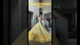 Putting on Snow White’s dress | Ballgown version viral tiktok #shorts