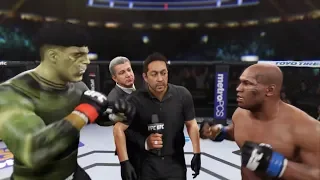 Green Monster vs. Mike Tyson (EA Sports UFC 2) - CPU vs. CPU 🥊