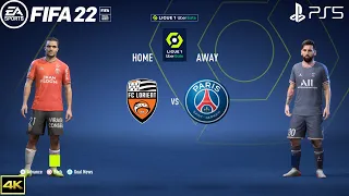 FIFA 22 | Lorient Vs PSG | Ligue 1 2021/22 | 4k Gameplay