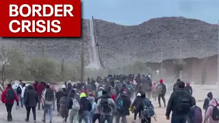 Migrants illegally enter Arizona through border wall breach