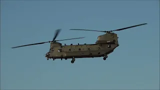 Chinook comes into RAF Coningsby.