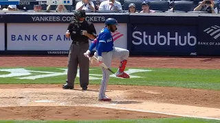 Vladimir Guerrero Jr. DEMOLISHES bat after strike out!! (Bo Jackson-style bat break) 😯😯😯