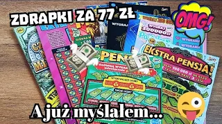 Zdrapki Lotto 🎲 Mix za 77zł 🤑 Ach ta magia ostatniej zdrapki 😎💪