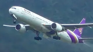 35 TAKEOFFS in 20 MINUTES | 747 A350 777 A330 787 | Hong Kong Airport Plane Spotting