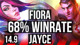 FIORA vs JAYCE (TOP) | 68% winrate, 6 solo kills, Legendary, 15/3/1 | BR Master | 14.9