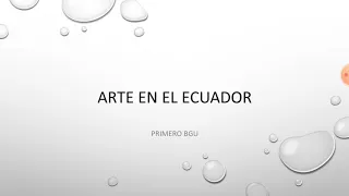 Arte en Ecuador