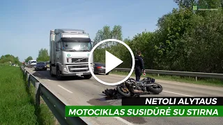 Netoli Alytaus motociklas susidūrė su stirna