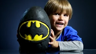 Giant Batman Surprise Egg made of Play Doh