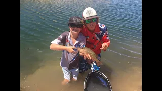 IFISH catching Jacks & mud crabs for Kids in Exmouth!