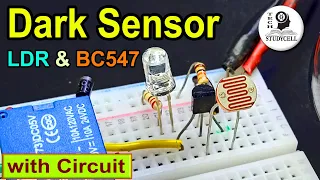 How to make automatic street light using LDR and BC547