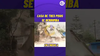 Se derrumba casa de tres pisos en CHOSICA: momento exacto, lluvias en Perú
