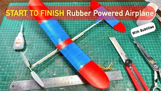 HOW TO MAKE RUBBER POWERED AIRCRAFT VERY EASY