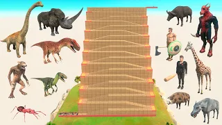 Zigzag Climb Race - Animal Revolt Battle Simulator