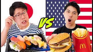 24時間日本とアメリカの料理どっちの方が食べ続けられるか！？