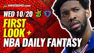NBA Daily Fantasy First Look 10/20/21 | Slate Starter Podcast